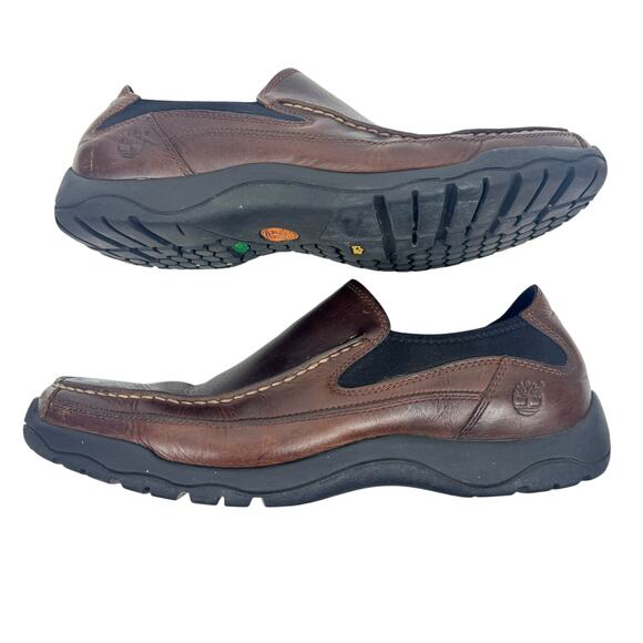 Timberland Earthkeepers Leather Loafers Brown Slip On Size 10 - Picture 4 of 6